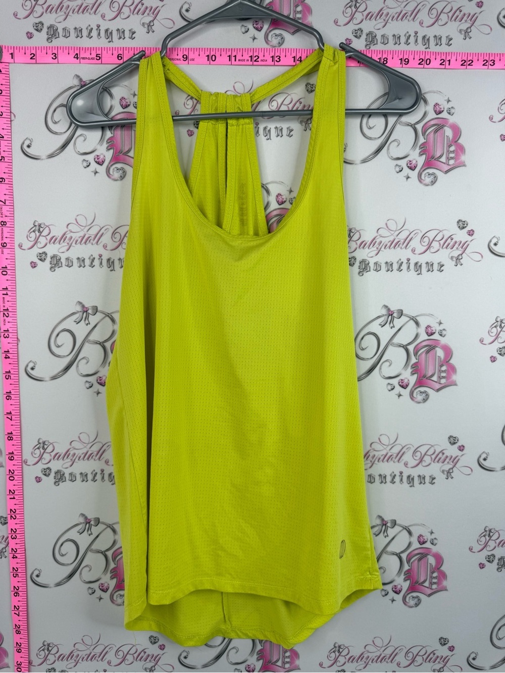 Balance tank top racer back bright lime green Neon Yellow Racerback Tank Top
